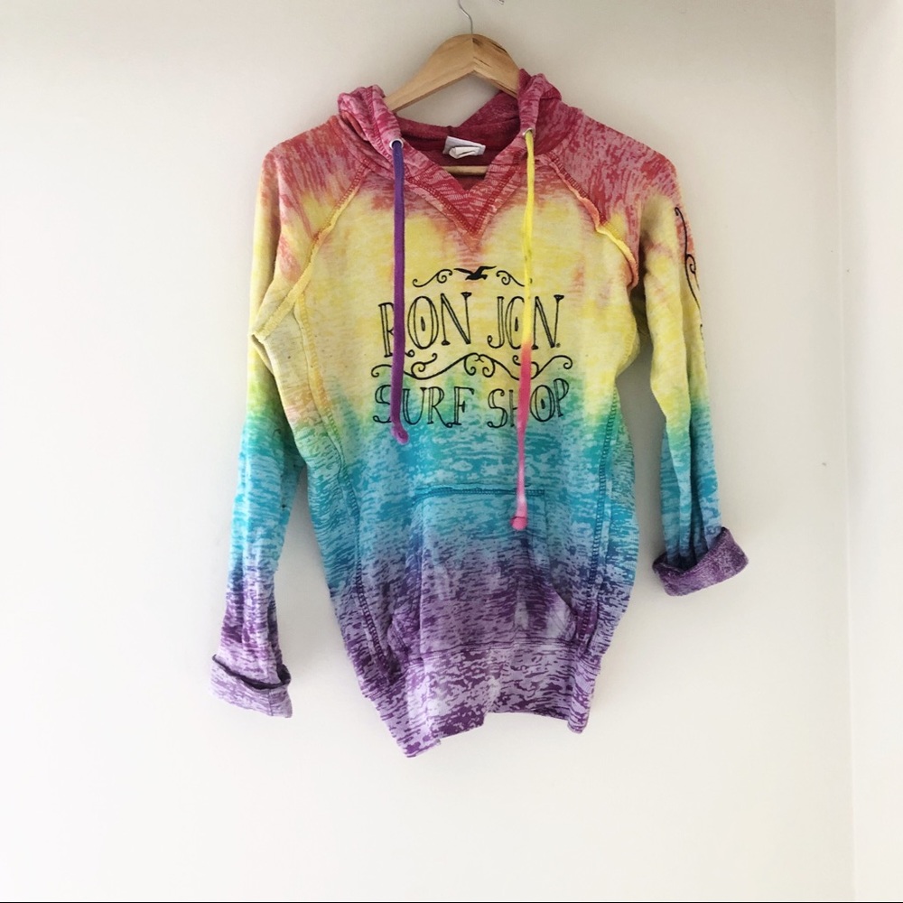 Vintage Ron Jon Surf Rainbow Hoodie